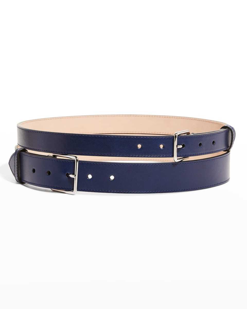Double Long Leather Belt